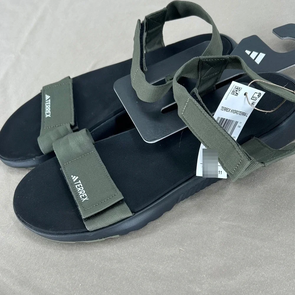 Mens Adidas Terrex Hydroterra‎ L Sport Sandals Olive Green Hiking Gorpcore 13/14
